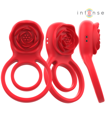 INTENSE - GAIL ROSA ESTIMULADORA 10 VIBRACIONES ROJO CONTROL REMOTO
