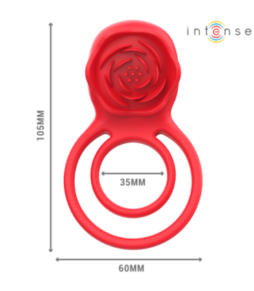 INTENSE - GAIL ROSA ESTIMULADORA 10 VIBRACIONES ROJO CONTROL REMOTO