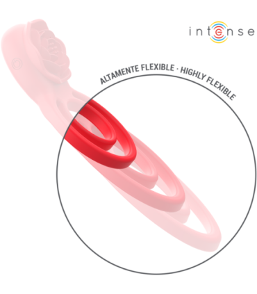INTENSE - GAIL ROSA ESTIMULADORA 10 VIBRACIONES ROJO CONTROL REMOTO