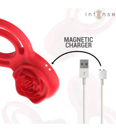 INTENSE - GAIL ROSA ESTIMULADORA 10 VIBRACIONES ROJO CONTROL REMOTO