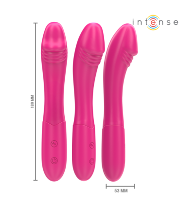 INTENSE - BELINDA VIBRADOR 19 CM FLEXIBLE 10 VIBRACIONES ROSA