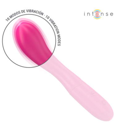 INTENSE - LISETTE VIBRADOR 19 CM FLEXIBLE 10 VIBRACIONES ROSA
