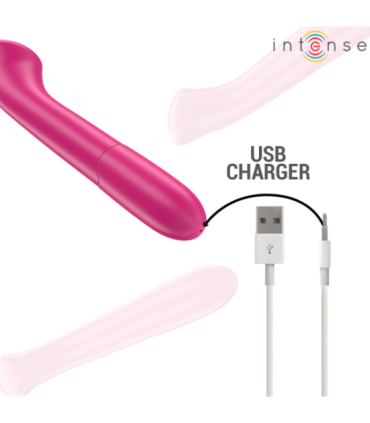 INTENSE - PATY VIBRADOR 19 CM FLEXIBLE 10 VIBRACIONES MODELO 2 ROSA