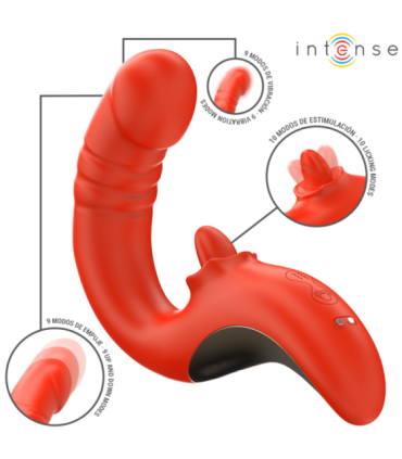 INTENSE - PAULINA VIBRADOR & ESTIMULADOR EN FORMA DE U ROJO