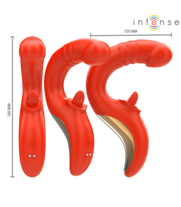 INTENSE - PAULINA VIBRADOR & ESTIMULADOR EN FORMA DE U ROJO