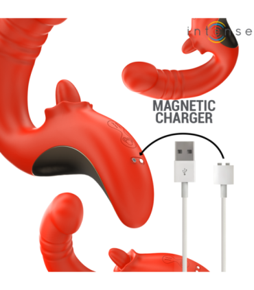 INTENSE - PAULINA VIBRADOR & ESTIMULADOR EN FORMA DE U ROJO