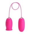 PRETTY LOVE - DAISY HUEVO VIBRADOR + LENGUA ESTIMULADORA DE CLÍTORIS ROSA