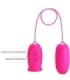 PRETTY LOVE - DAISY HUEVO VIBRADOR + LENGUA ESTIMULADORA DE CLÍTORIS ROSA