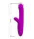PRETTY LOVE - ANGELIQUE VIBRADOR MULTIFUNCIÓN + ESTIMULADOR DE CLÍTORIS MORADO