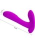 PRETTY LOVE - MASAJEADOR & VIBRADOR 12 VIBRACIONES CONTROL REMOTO MORADO
