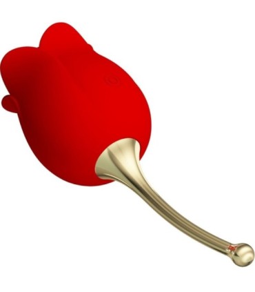 PRETTY LOVE - ROSE LOVER ROSA ESTIMULADORA DE CLÍTORIS 12 VIBRACIONES ROJO