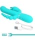 PRETTY LOVE - CAMMY TRIPLE VIBRADOR RABBIT MULTIFUNCIÓN 4 EN 1 AZUL