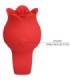 PRETTY LOVE - JAE VIBRADOR DE DEDO FORMA DE ROSA 10 VIBRACIONES ROJO