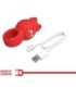 PRETTY LOVE - JAE VIBRADOR DE DEDO FORMA DE ROSA 10 VIBRACIONES ROJO