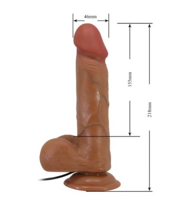 BAILE - BAHAMUT VIBRADOR REALÍSTICO 21.8 CM NATURAL CONTROL REMOTO