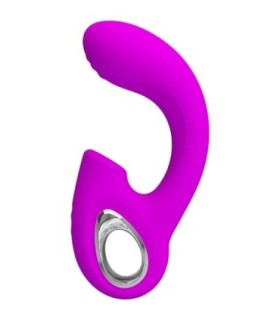 PRETTY LOVE - SIBEL VIBRADOR PUNTO G + ESTIMULADOR CLÍTORIS 10 VIBRACIONES MORADO