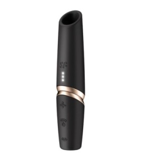 SATISFYER - PERFECT KISS ESTIMULADOR CLÍTORIS POR ONDAS NEGRO / DORADO