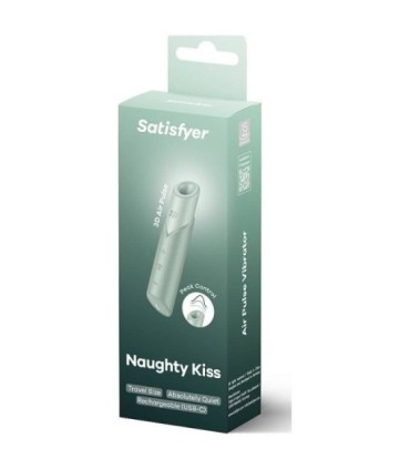 SATISFYER - NAUGHTY KISS ESTIMULADOR CLÍTORIS POR ONDAS VERDE AGUA
