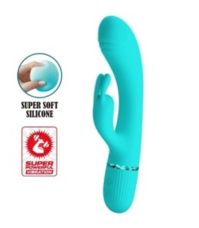PRETTY LOVE - SCOCCO VIBRADOR RABBIT TURQUESA