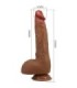 BAILE - BEAUTIFUL WILKS VIBRADOR REALÍSTICO DE 5 CONFIGURACIONES 25 CM MULATO
