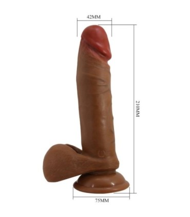 BAILE - ABEL DILDO REALÍSTICO 21 CM MULATO