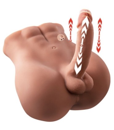 XISE - BERTLETT DILDO ASS MASTURBADOR DILDO Y ANO REALÍSTICO POSICIÓN FRONTAL CON THRUSTING 18 CM