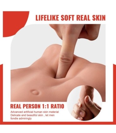 XISE - BERTLETT DILDO ASS MASTURBADOR DILDO Y ANO REALÍSTICO POSICIÓN FRONTAL CON THRUSTING 18 CM