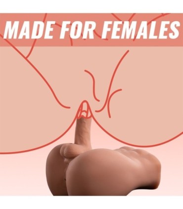 XISE - BERTLETT DILDO ASS MASTURBADOR DILDO Y ANO REALÍSTICO POSICIÓN FRONTAL CON THRUSTING 18 CM