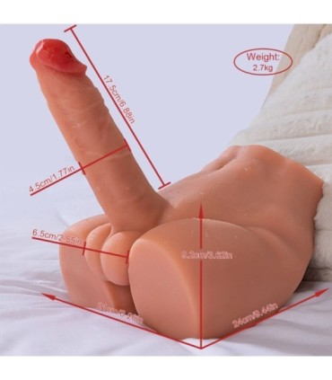 XISE - PEEL DILDO ASS MASTURBADOR DILDO REALÍSTICO POSICIÓN FRONTAL CON THRUSTING 17,5 CM