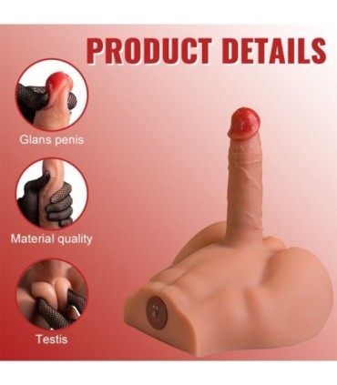 XISE - PEEL DILDO ASS MASTURBADOR DILDO REALÍSTICO POSICIÓN FRONTAL CON THRUSTING 17,5 CM