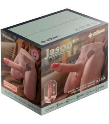 XISE - JASON MASTURBADOR DILDO REALÍSTICO CON THRUSTING Y VIBRACIÓN 17 CM
