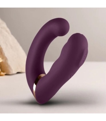 ROCKS- OFF - GEMINI VIBRADOR DUAL PUNTO G Y ESTIMULADOR CLÍTORIS MORADO