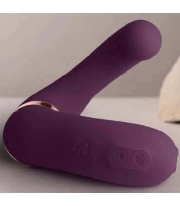 ROCKS- OFF - GEMINI VIBRADOR DUAL PUNTO G Y ESTIMULADOR CLÍTORIS MORADO