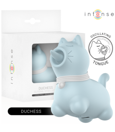 INTENSE - DUCHESS ESTIMULADOR CON LENGUA ROTATIVA 360º AZUL