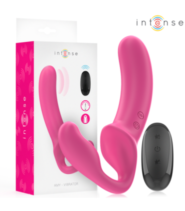 INTENSE - AMY VIBRADOR DOBLE 20 CM ROSA CONTROL REMOTO