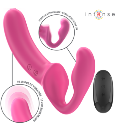 INTENSE - AMY VIBRADOR DOBLE 20 CM ROSA CONTROL REMOTO