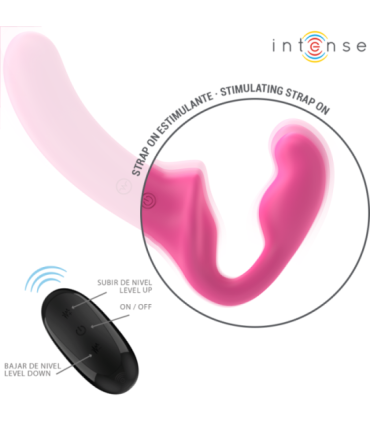 INTENSE - AMY VIBRADOR DOBLE 20 CM ROSA CONTROL REMOTO