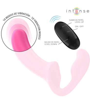 INTENSE - AMY VIBRADOR DOBLE 20 CM ROSA CONTROL REMOTO