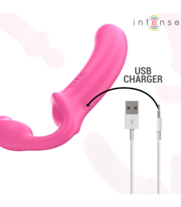 INTENSE - AMY VIBRADOR DOBLE 20 CM ROSA CONTROL REMOTO