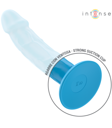 INTENSE - PHOEBE VIBRADOR REALÍSTICO 10 VIBRACIONES AZUL CONTROL REMOTO
