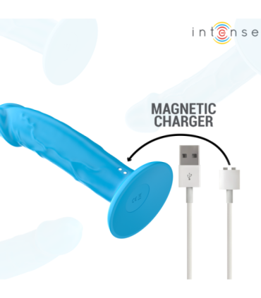 INTENSE - PHOEBE VIBRADOR REALÍSTICO 10 VIBRACIONES AZUL CONTROL REMOTO