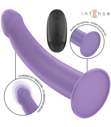 INTENSE - EDDIE VIBRADOR 17,5 CM 10 VIBRACIONES MORADO CONTROL REMOTO