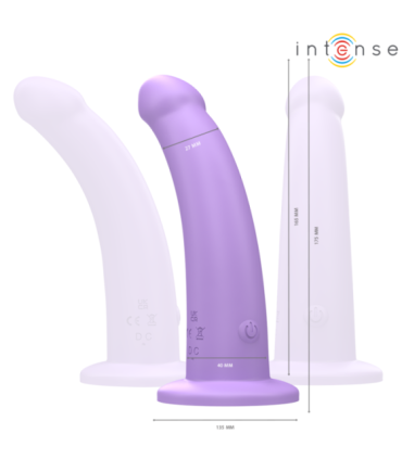 INTENSE - EDDIE VIBRADOR 17,5 CM 10 VIBRACIONES MORADO CONTROL REMOTO