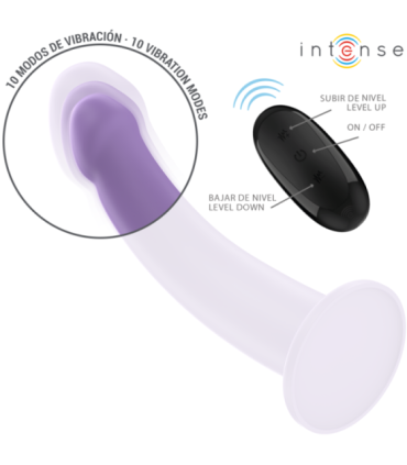 INTENSE - EDDIE VIBRADOR 17,5 CM 10 VIBRACIONES MORADO CONTROL REMOTO