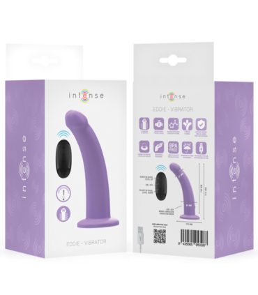 INTENSE - EDDIE VIBRADOR 17,5 CM 10 VIBRACIONES MORADO CONTROL REMOTO