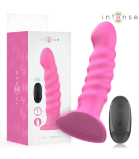INTENSE - CINDY VIBRADOR TALLA L DISEÑO EN ESPIRAL 10 VIBRACIONES ROSA CONTROL REMOTO