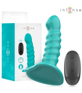 INTENSE - BUFFY VIBRADOR TALLA S DISEÑO EN ESPIRAL 10 VIBRACIONES AZUL CONTROL REMOTO