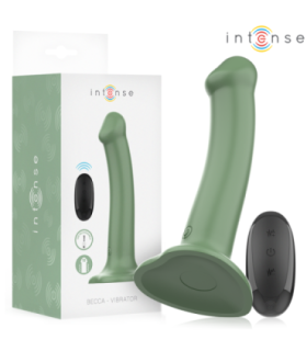 INTENSE - BECCA VIBRADOR CON VENTOSA 10 VIBRACIONES VERDE CONTROL REMOTO