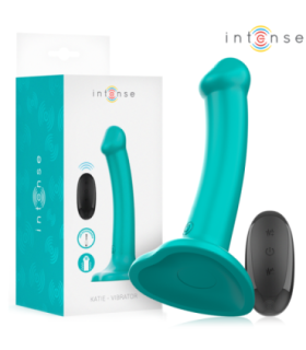 INTENSE - KATIE VIBRADOR CON VENTOSA 10 VIBRACIONES AZUL OSCURO CONTROL REMOTO