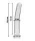 NEBULA SERIES BY IBIZA - MODELO 8 DILDO CRISTAL TRANSPARENTE 14.5 CM -O- 2 CM